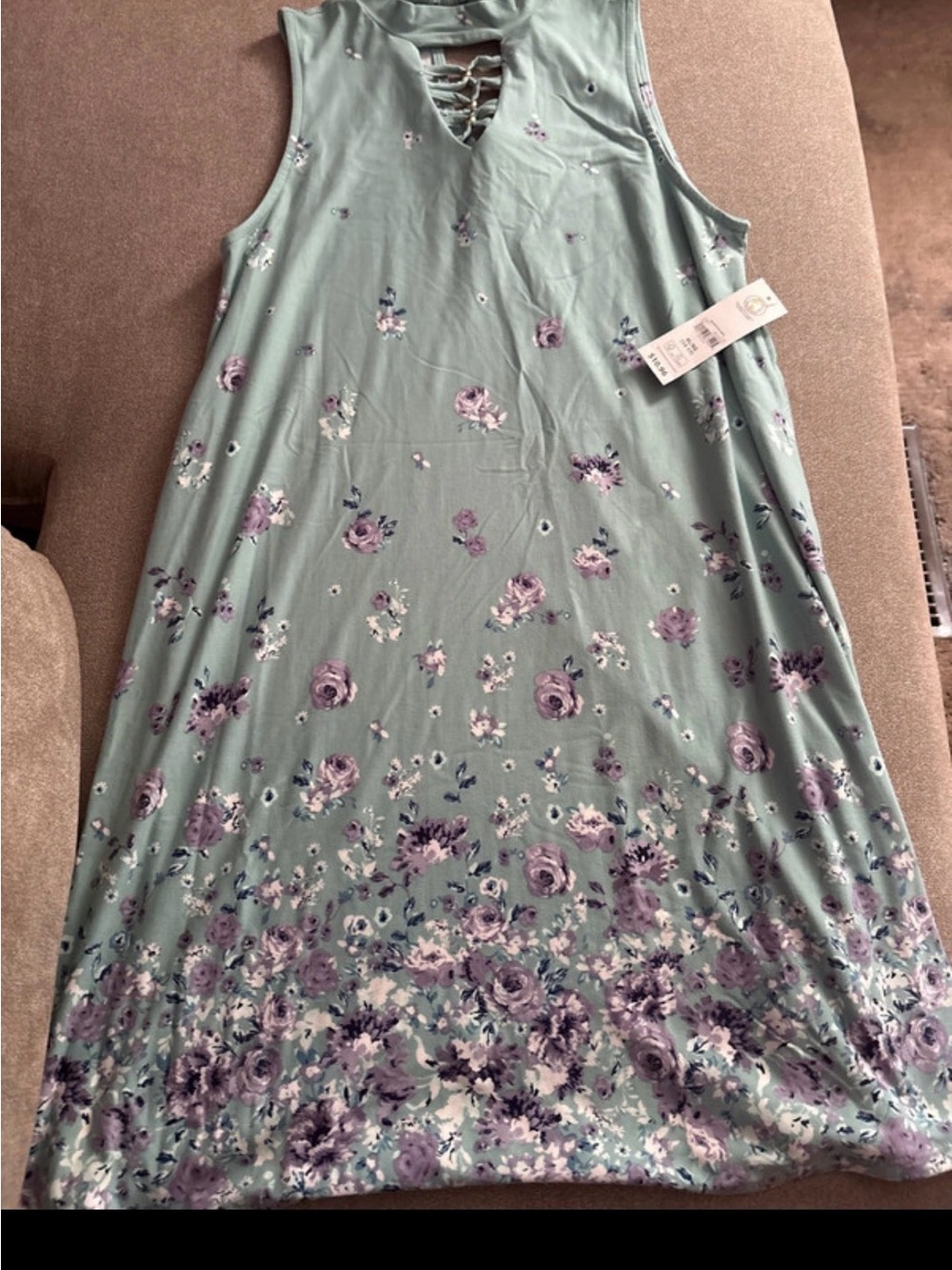 Sleeveless Mint Green Floral